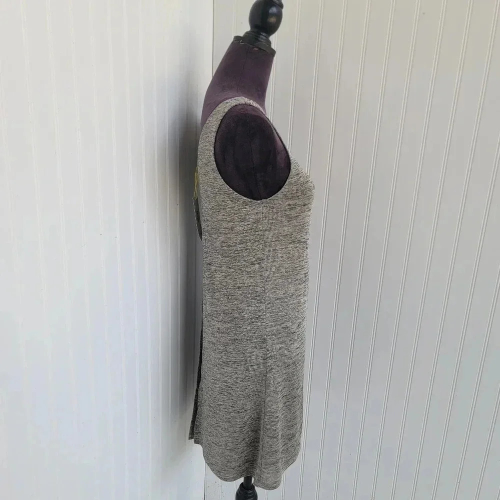 NWT BCBGeneration Women's Heathered Double Layer Sleeveless Gold Combo Dress XS - Picture 5 of 16